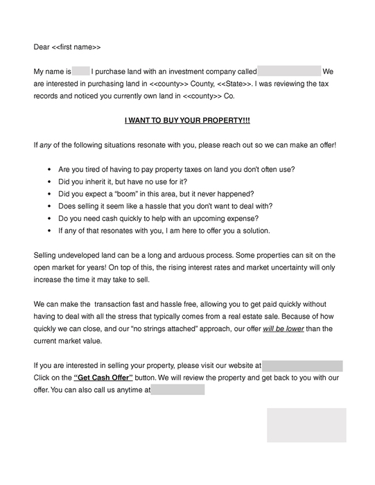 Land Investment Firm, Milwaukee, WI