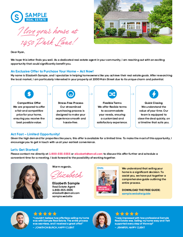 realtor direct mail letter