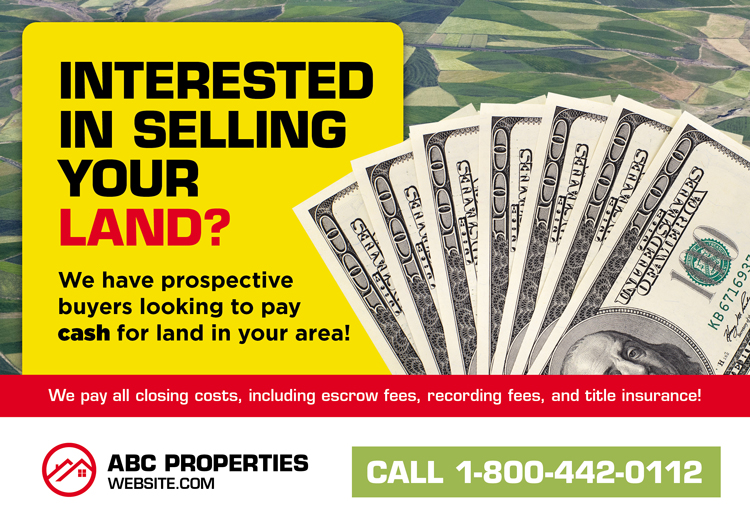 Land Investor Postcard